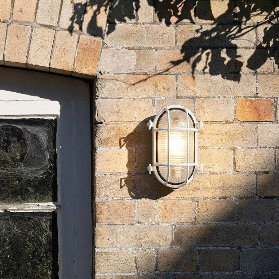 Industrial Outdoor Wall Light – Waterproof Cage Sconce