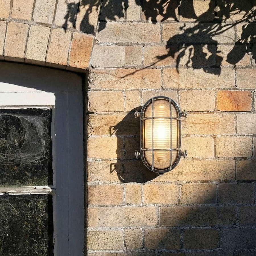 Industrial Outdoor Wall Light – Waterproof Cage Sconce