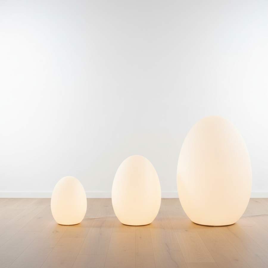 Modern Floor Lamp - Sculptural Egg Minimalist