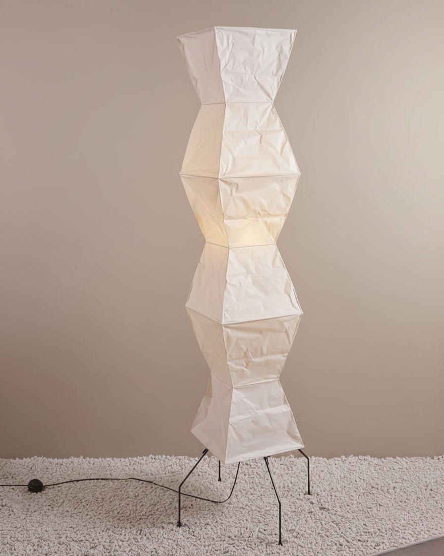 Modern Floor Lamp - Minimalist Japanese Washi Paper