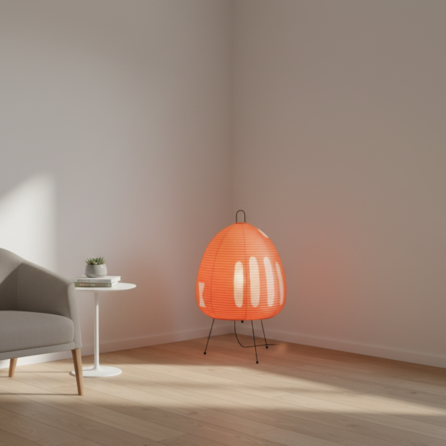 Modern Floor Lamp - Rice Paper Wabi Sabi