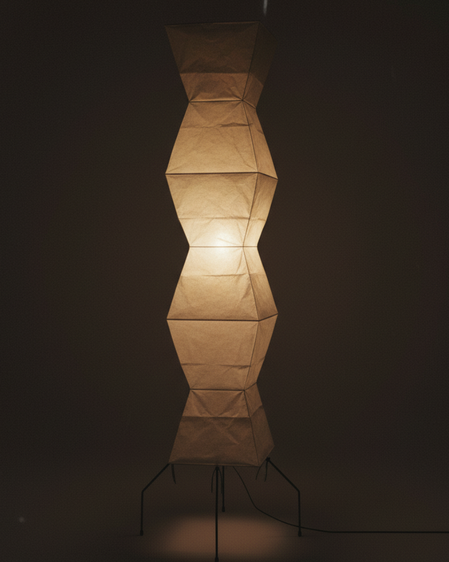 Modern Floor Lamp - Minimalist Japanese Washi Paper