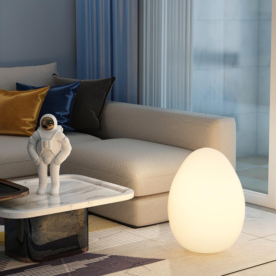 Modern Floor Lamp - Sculptural Egg Minimalist
