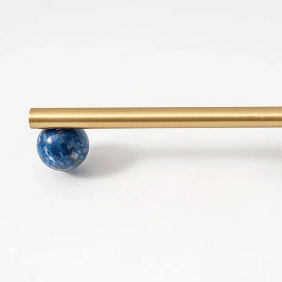 Marble Knob - Satin Brass Cabinet Hardware