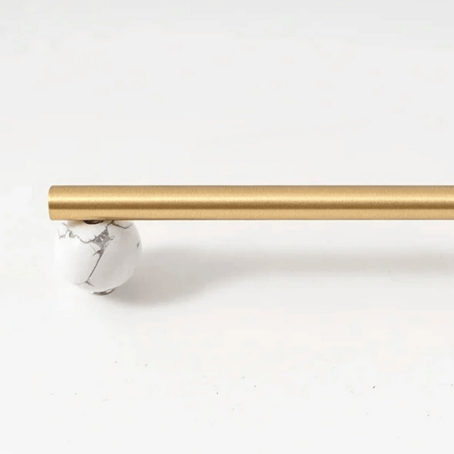 Marble Knob - Satin Brass Cabinet Hardware