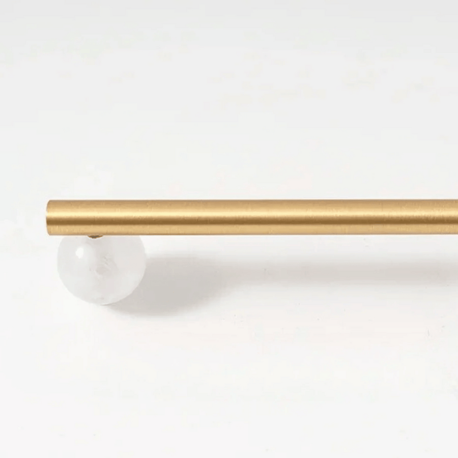 Marble Knob - Satin Brass Cabinet Hardware