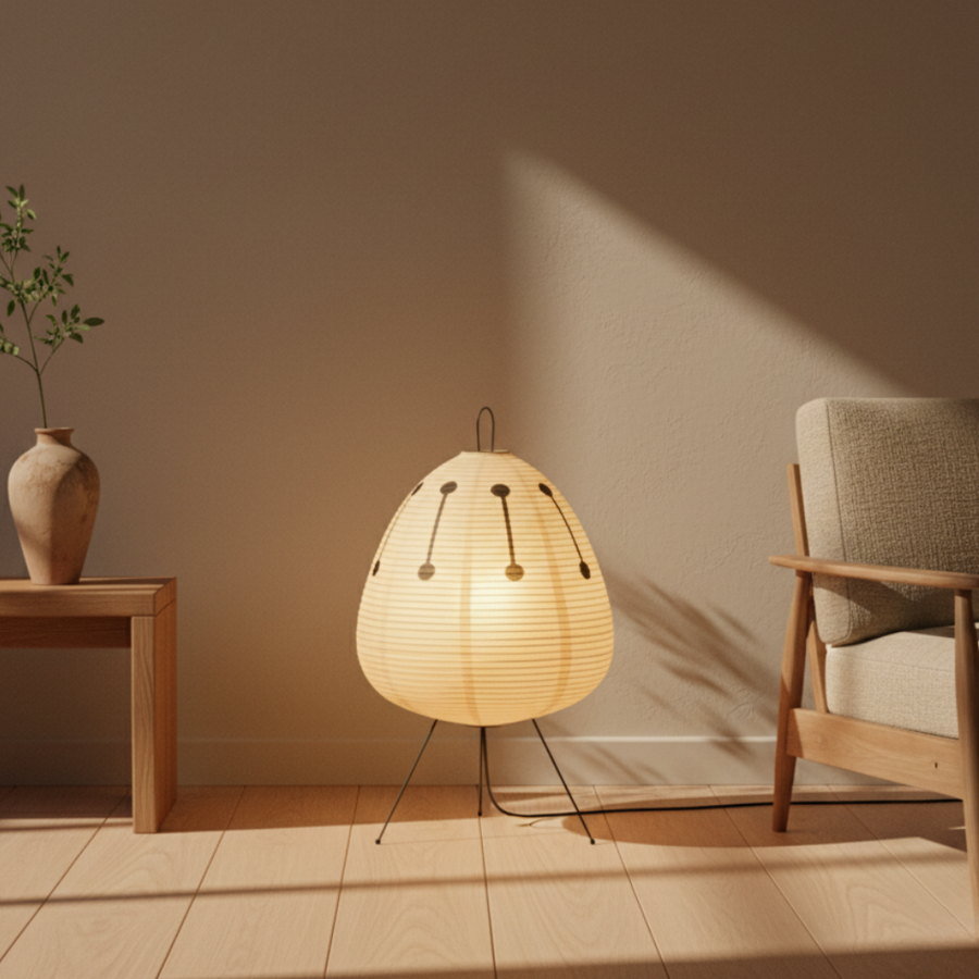 Modern Floor Lamp - Rice Paper Japanese Design