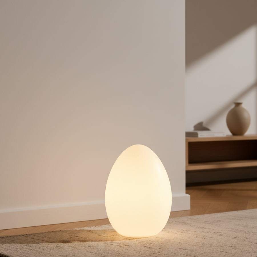 Modern Floor Lamp - Sculptural Egg Minimalist