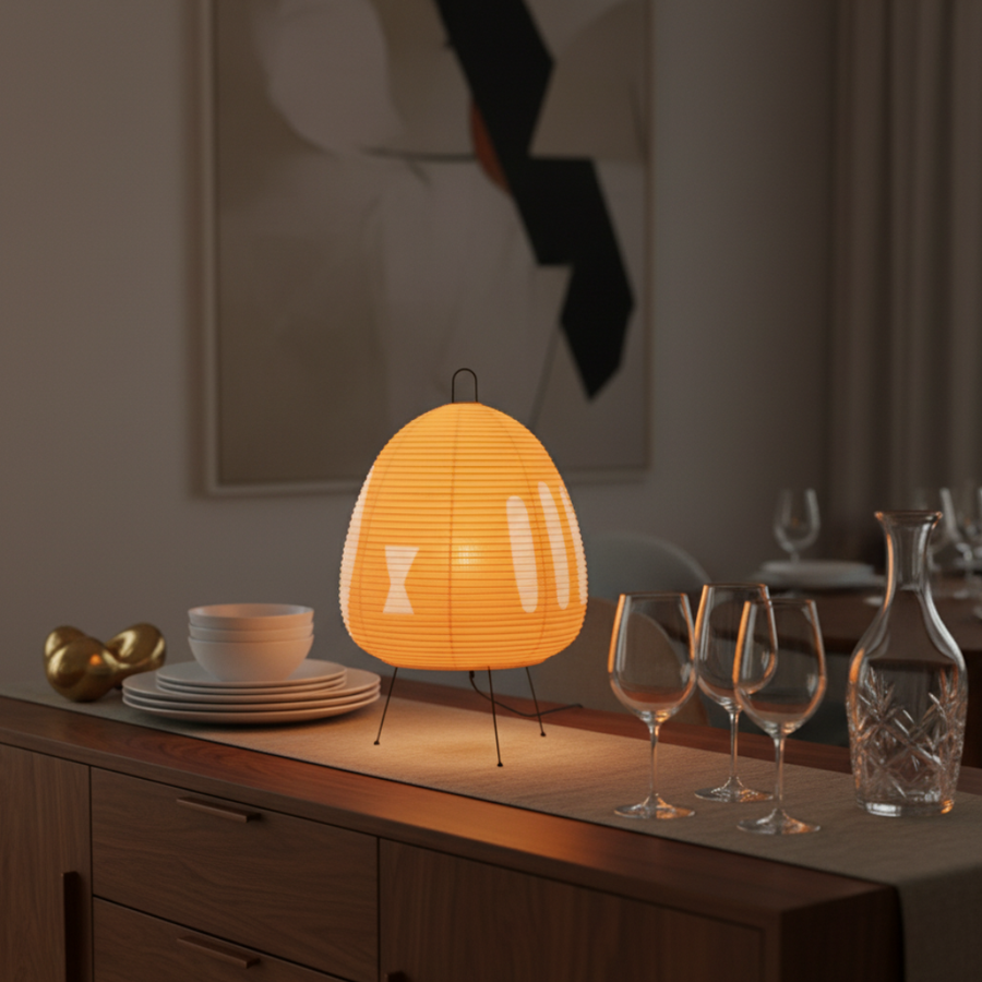 Modern Floor Lamp - Rice Paper Wabi Sabi