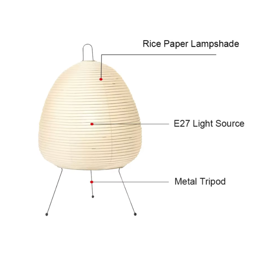 Modern Floor Lamp - Rice Paper Japanese Design