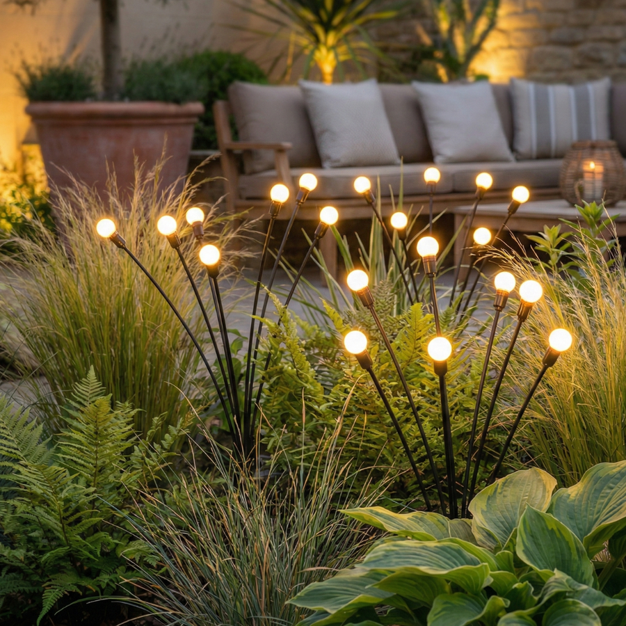 Elegant Solar Firefly Garden Lights | Waterproof Outdoor Lighting with 120 Lumens for Stunning Gardens or Patios