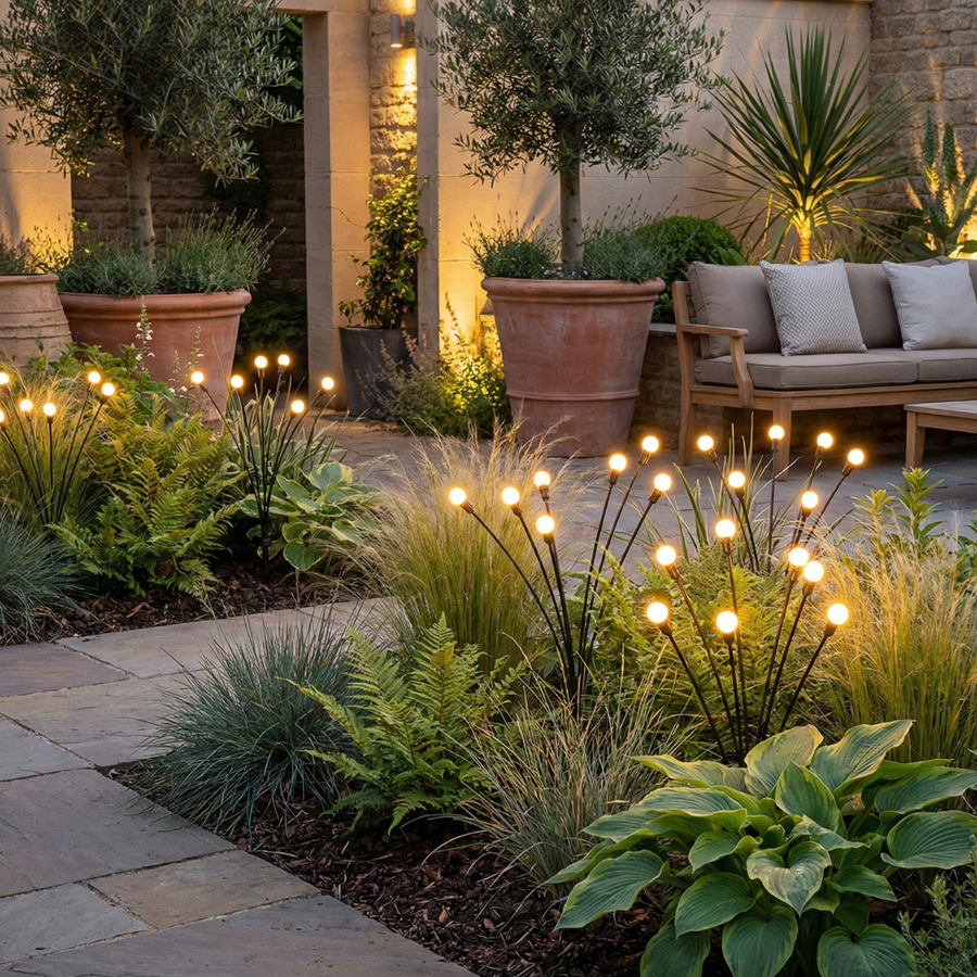 Elegant Solar Firefly Garden Lights | Waterproof Outdoor Lighting with 120 Lumens for Stunning Gardens or Patios