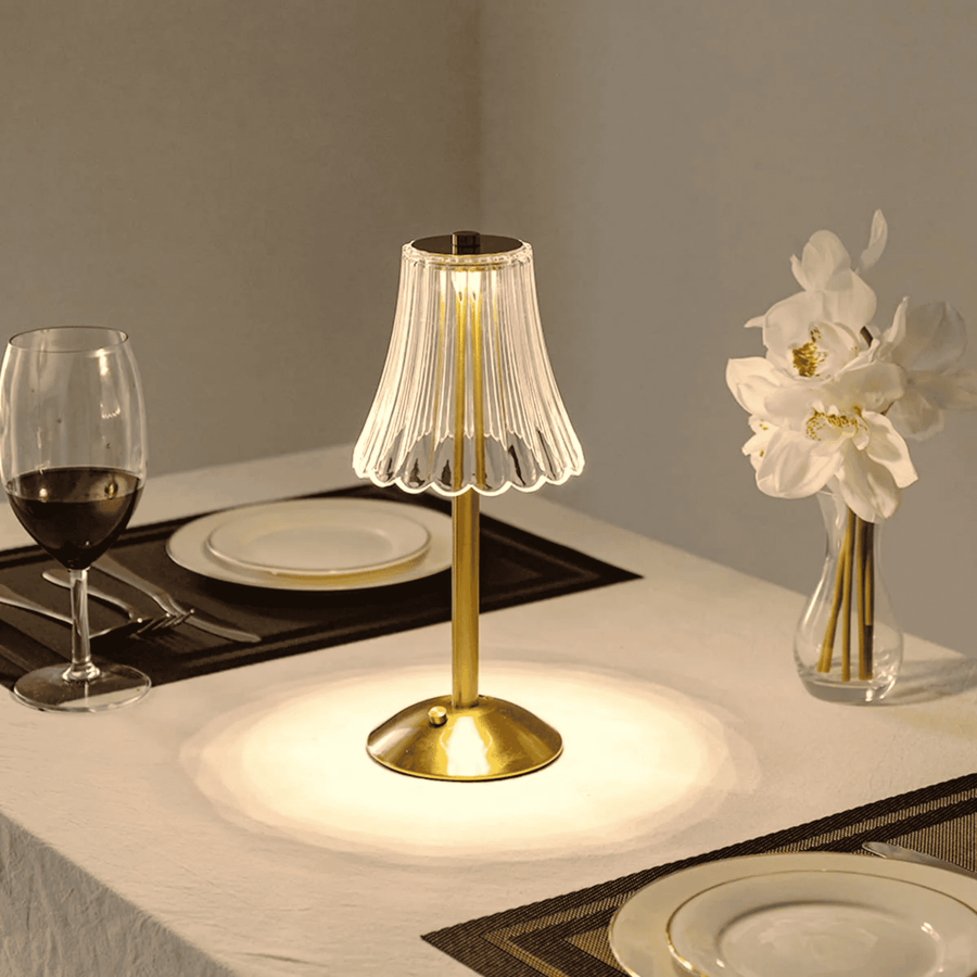 Crystal Table Lamp Rechargeable - Touch Control LED