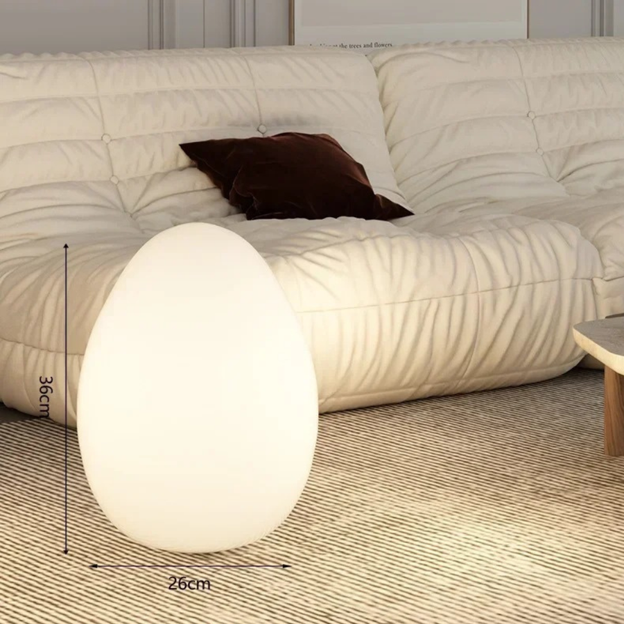 Modern Floor Lamp - Sculptural Egg Minimalist