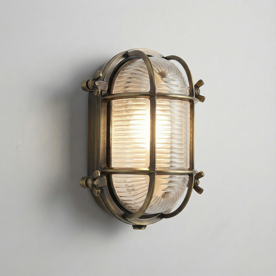 Industrial Outdoor Wall Light – Waterproof Cage Sconce