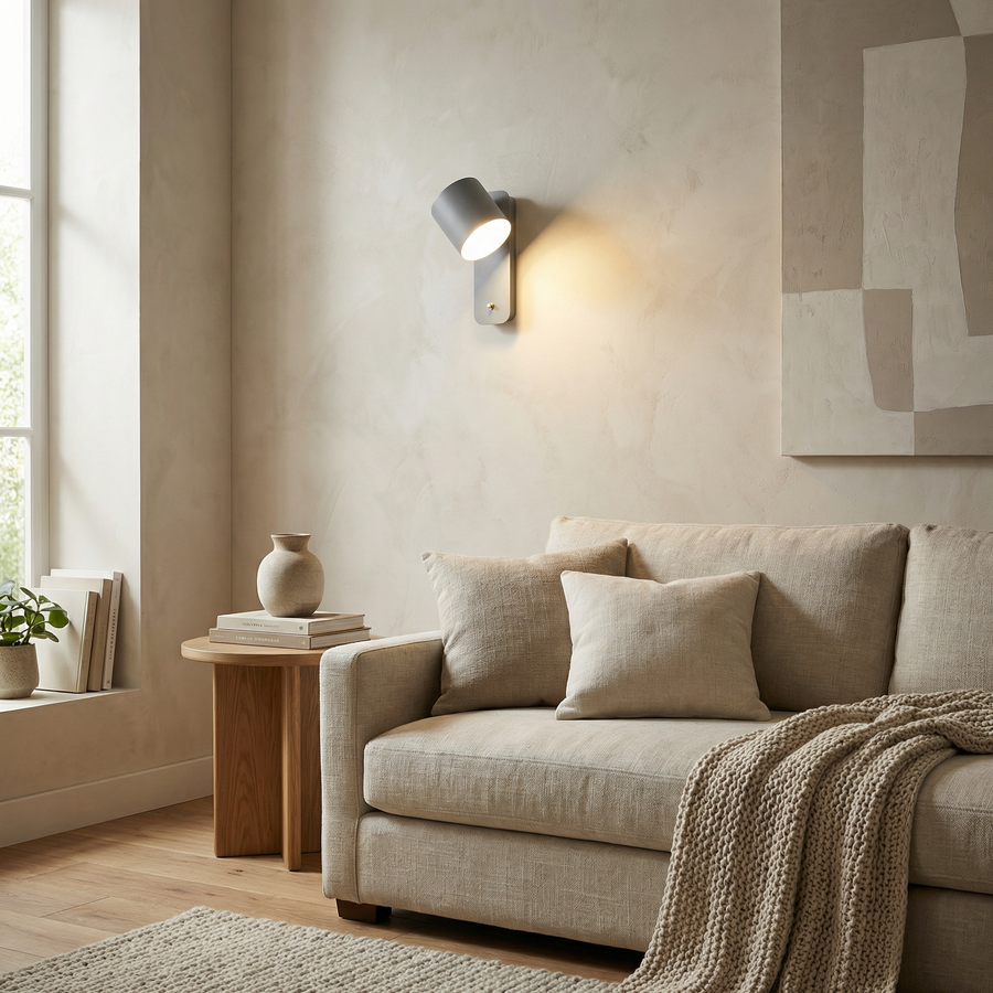 Adjustable Wall Light with Switch – Nordic Bedside Lamp