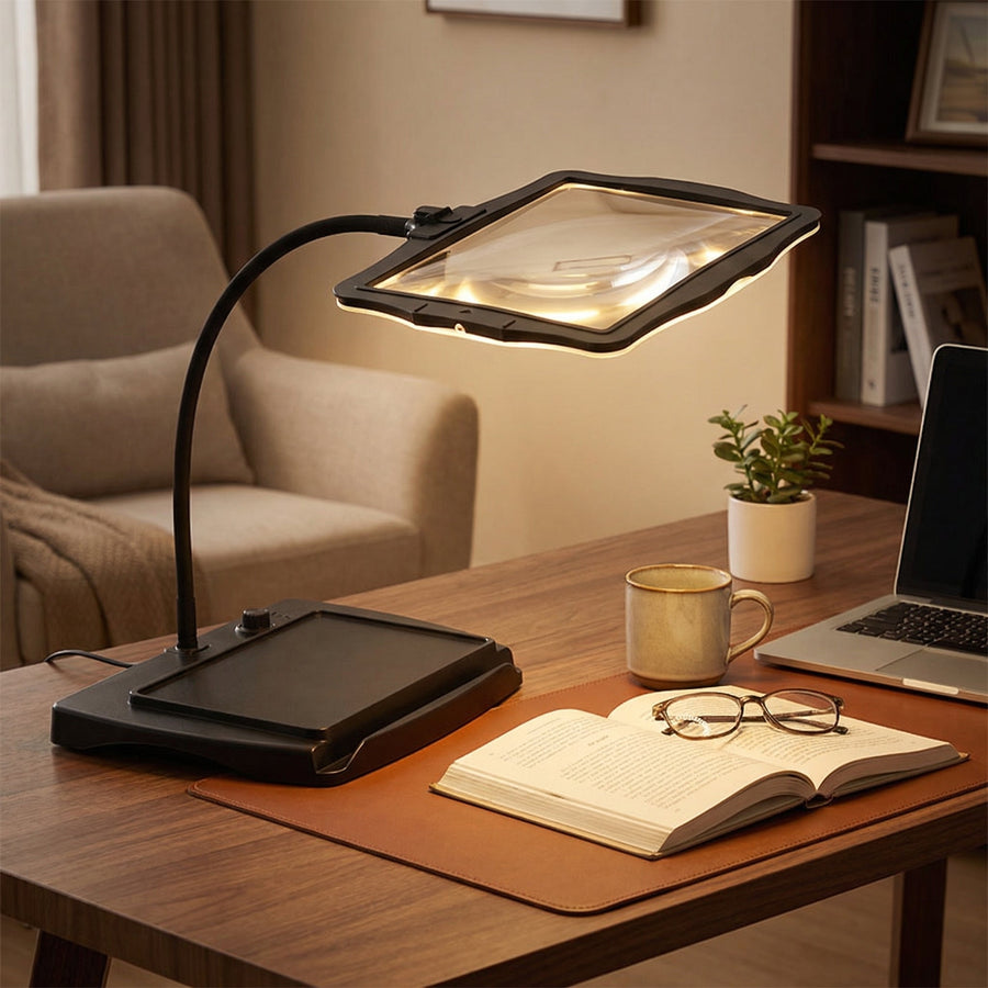 LED Magnifying Desk Lamp – 3× Lens & 48 LEDs