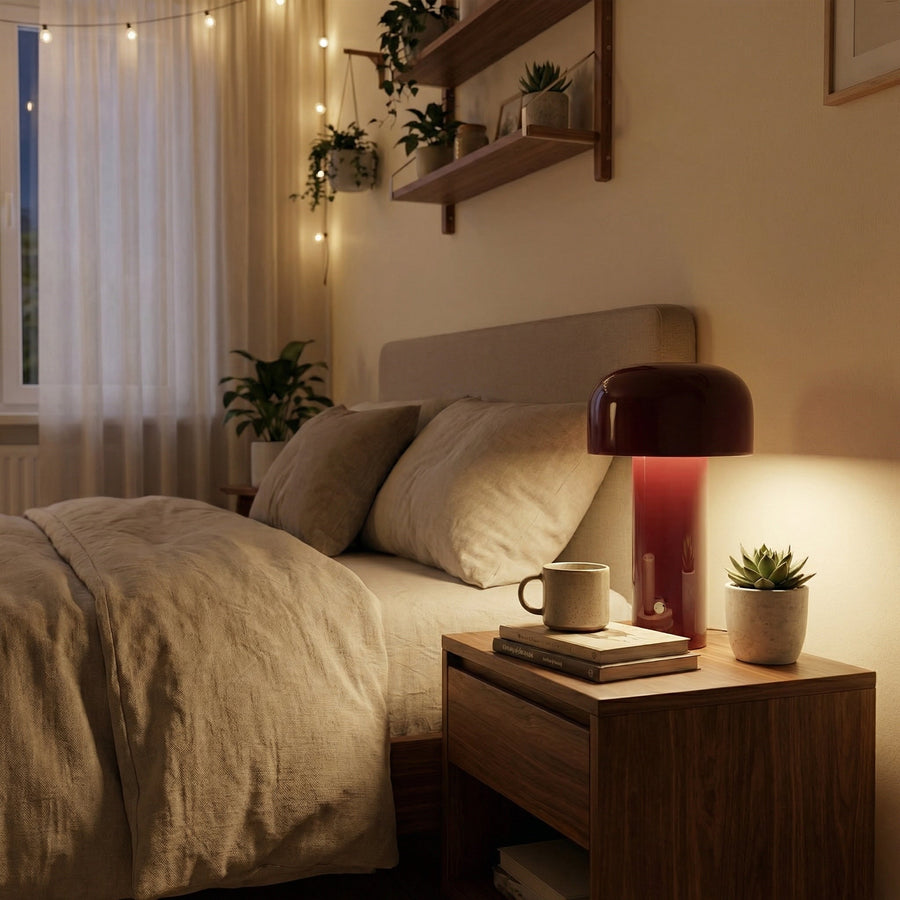 Rechargeable Mushroom Table Lamp – Touch Dimmable LED