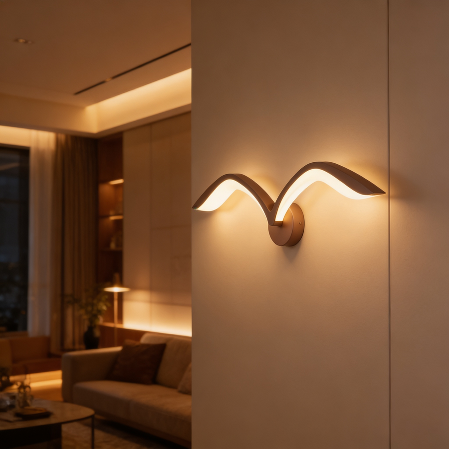 Seagull LED Wall Light – Sculptural Nordic Sconce