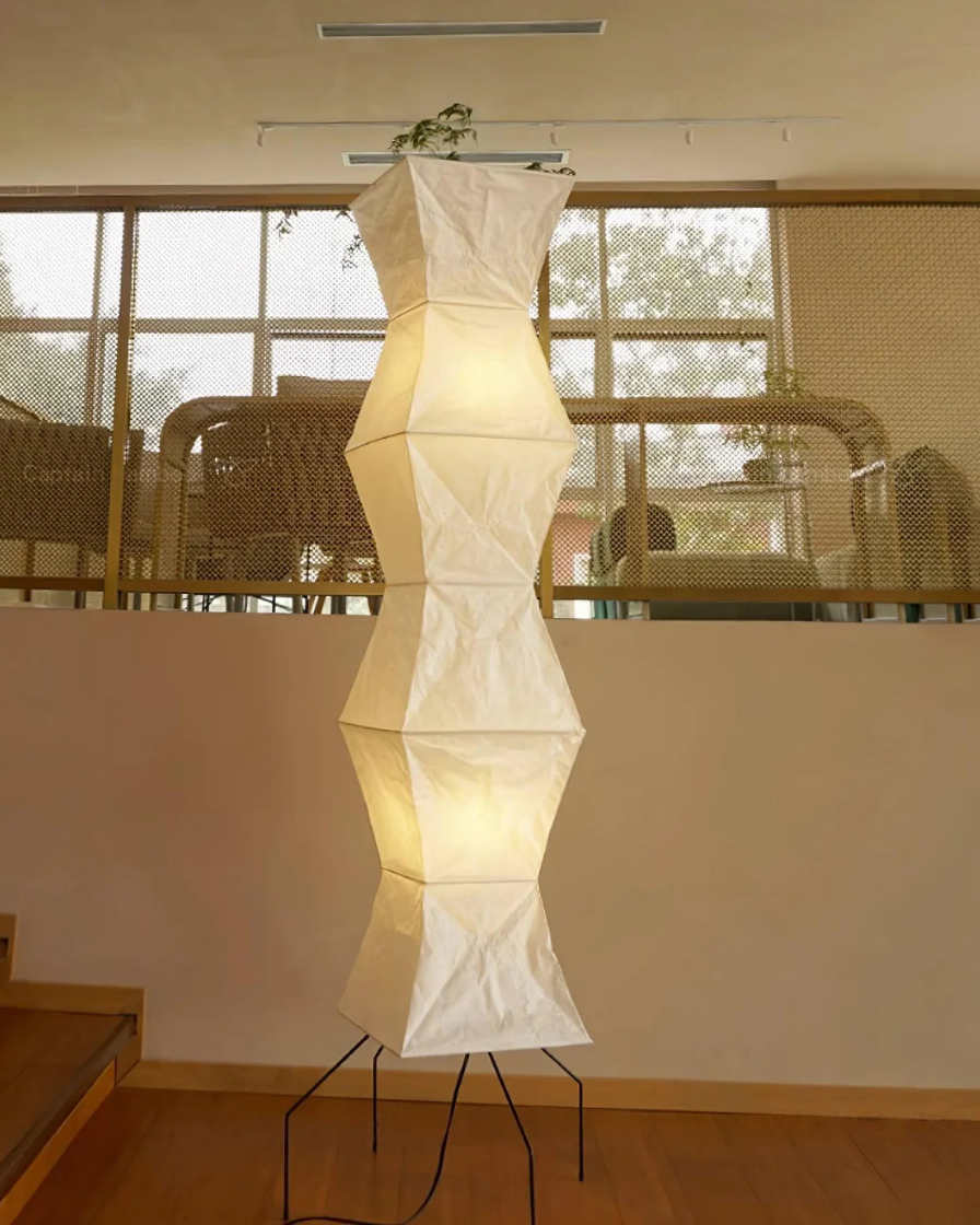 Modern Floor Lamp - Minimalist Japanese Washi Paper