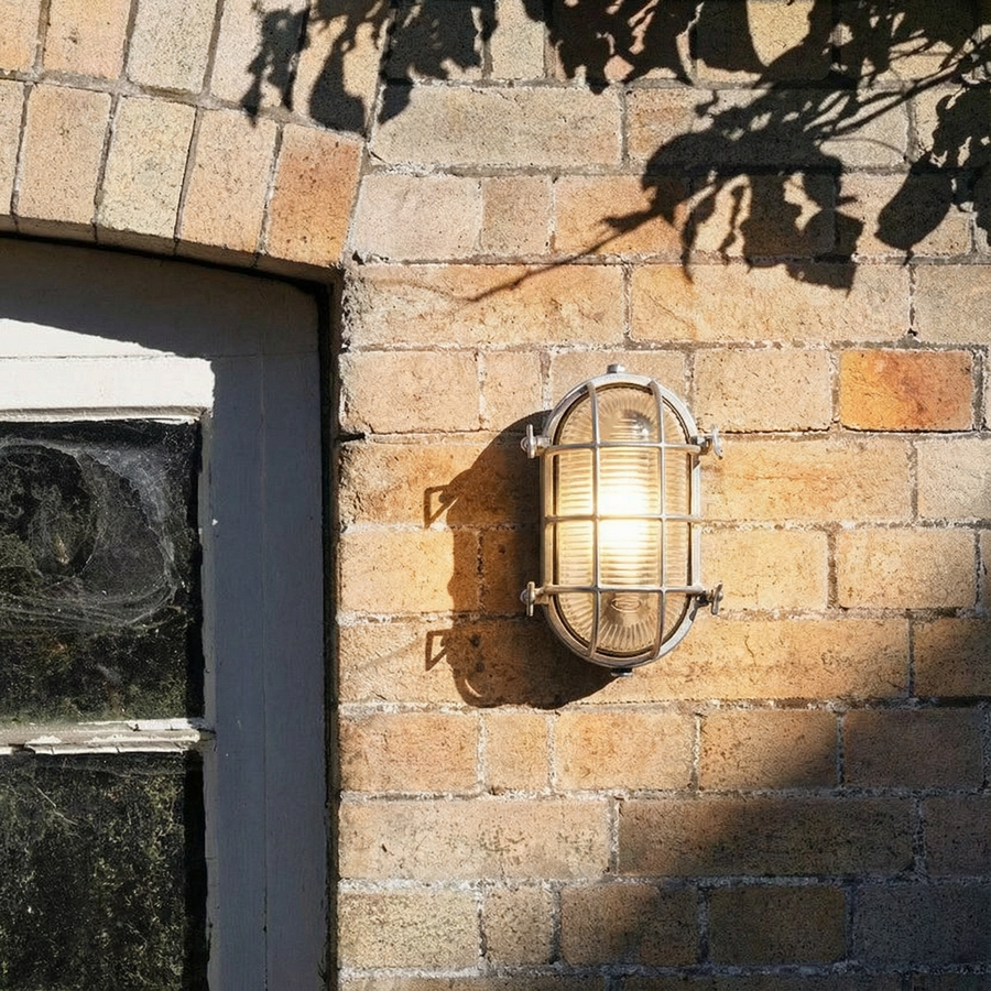 Industrial Outdoor Wall Light – Waterproof Cage Sconce