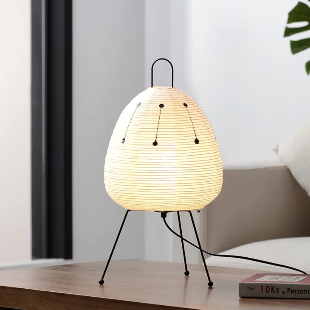 Japanese Rice Paper Floor Lamp – Wood Frame Wabi-Sabi Light