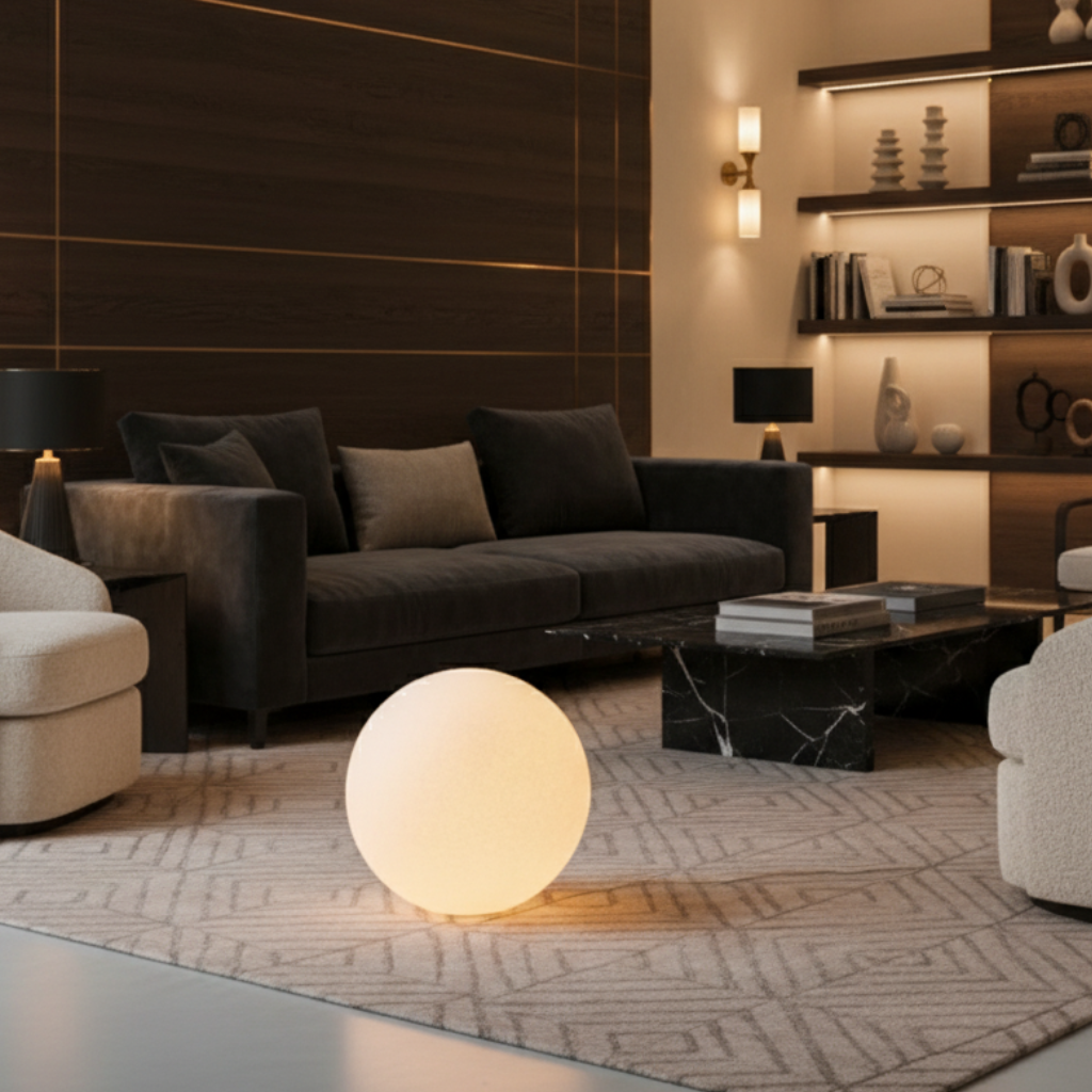 Modern Floor Lamp - Globe Pendant Design