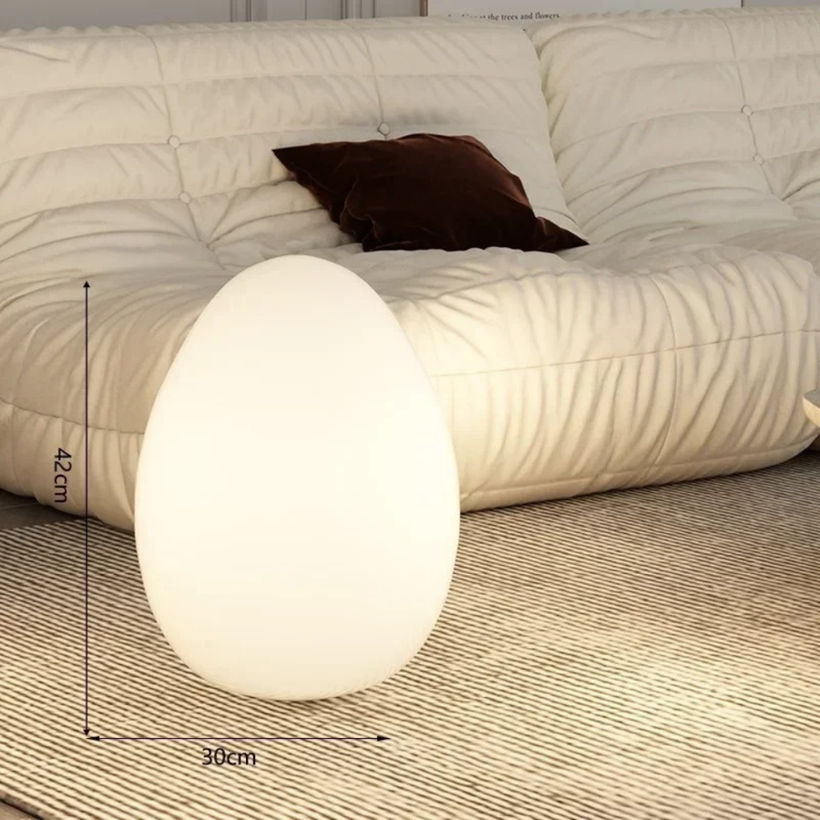 Modern Floor Lamp - Sculptural Egg Minimalist