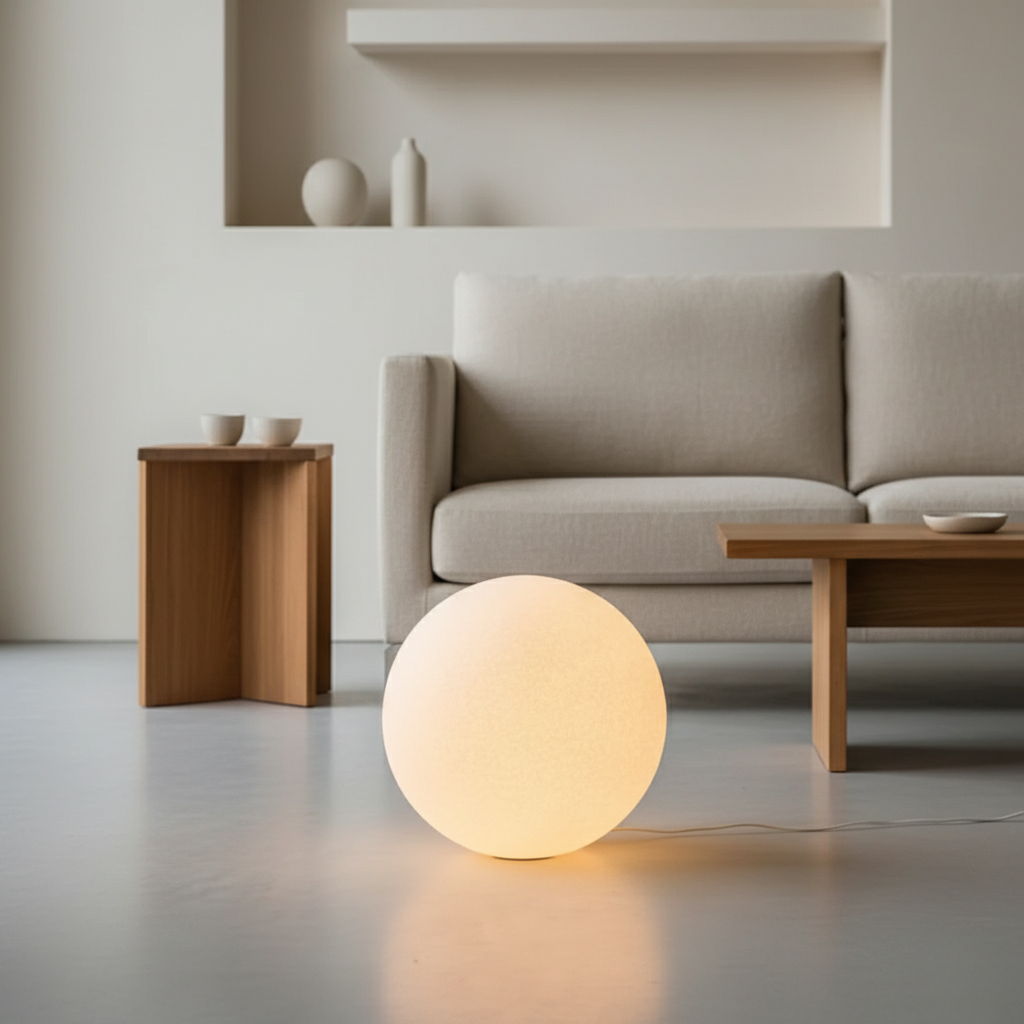 Modern Floor Lamp - Globe Pendant Design