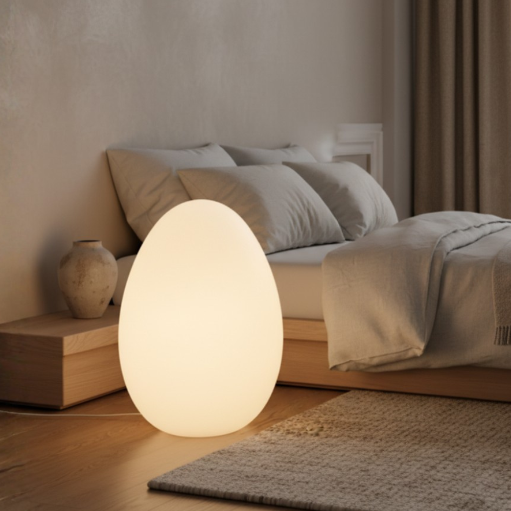 Modern Floor Lamp - Sculptural Egg Minimalist
