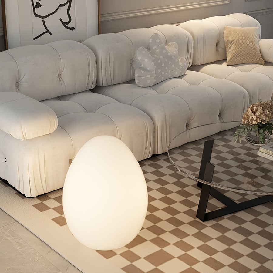 Modern Floor Lamp - Sculptural Egg Minimalist