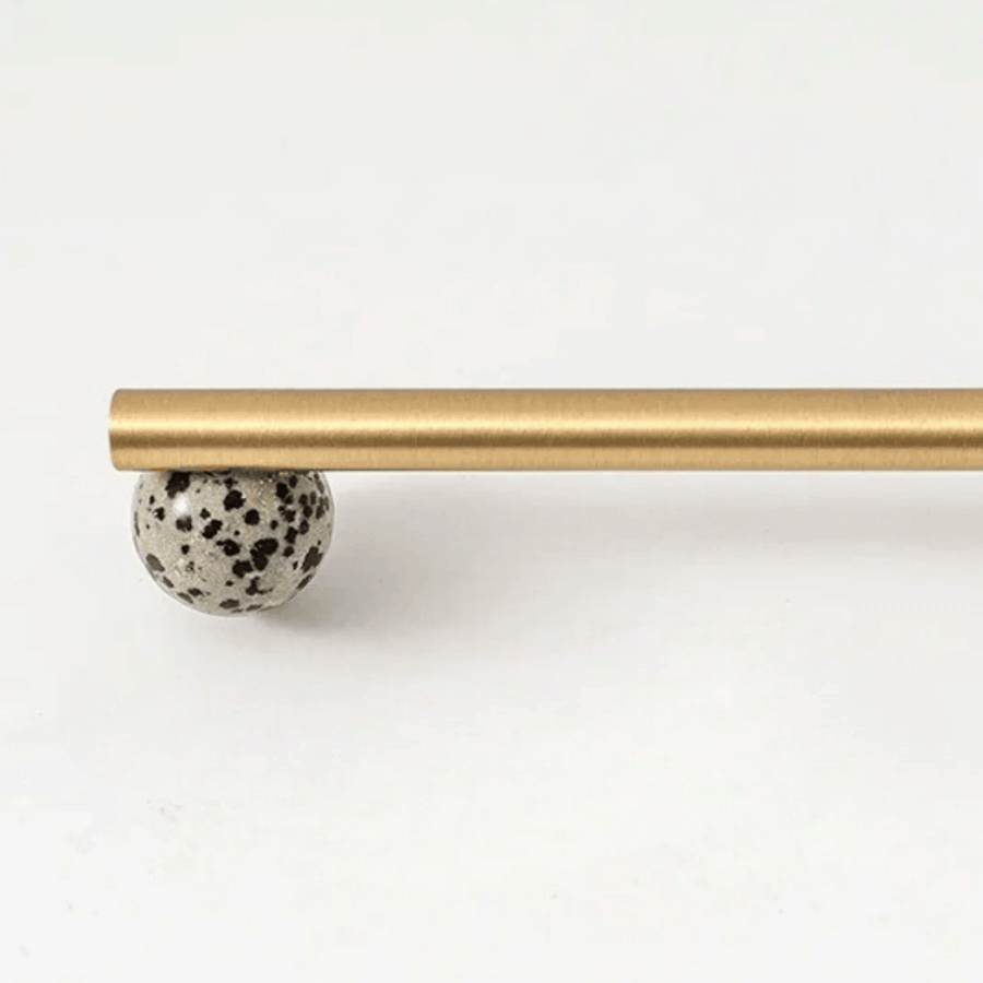 Marble Knob - Satin Brass Cabinet Hardware