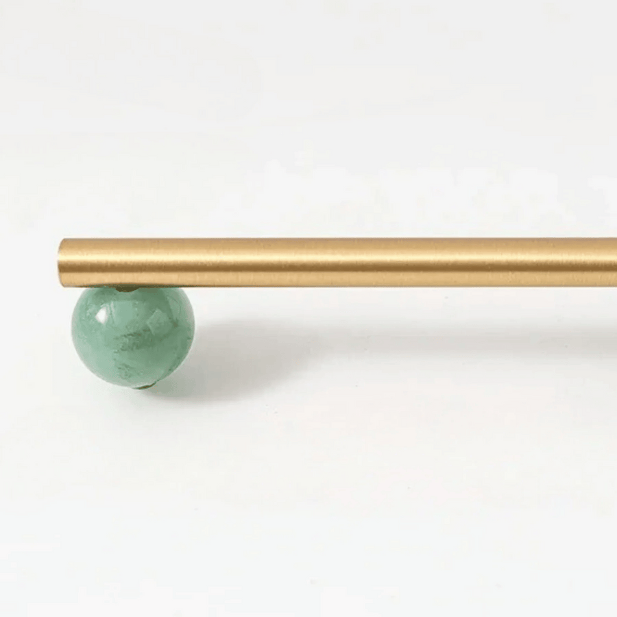 Marble Knob - Satin Brass Cabinet Hardware