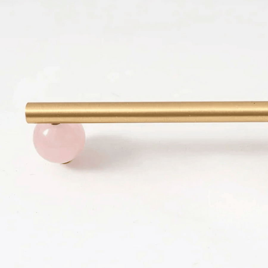 Marble Knob - Satin Brass Cabinet Hardware