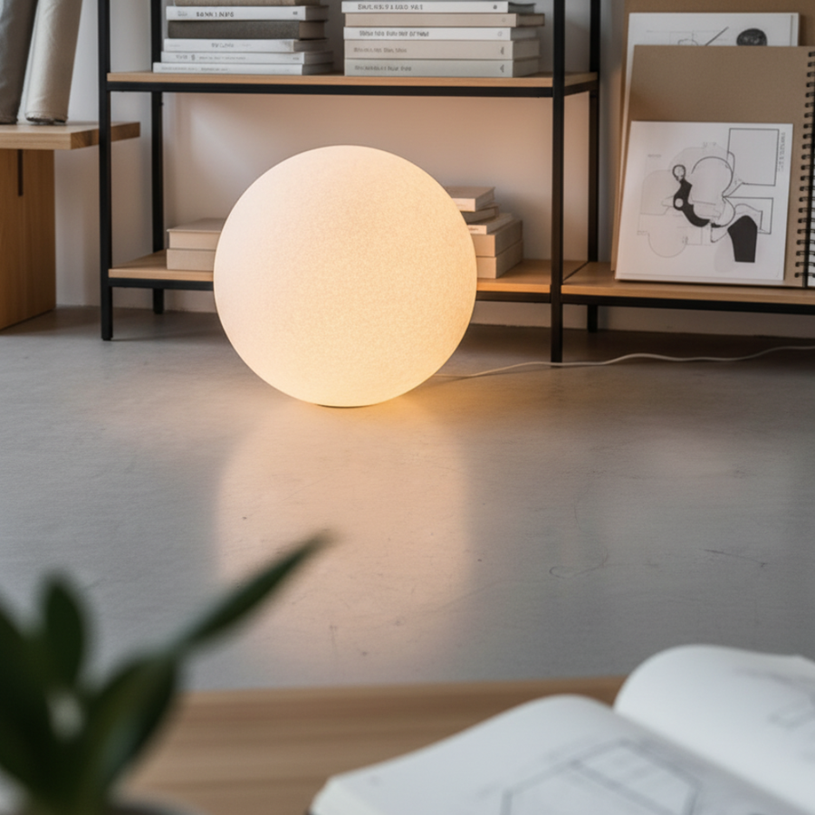 Modern Floor Lamp - Globe Pendant Design