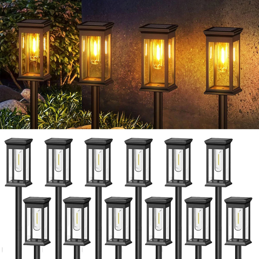 Solar Lights Outdoor LED - Rechargeable Garden Lighting
