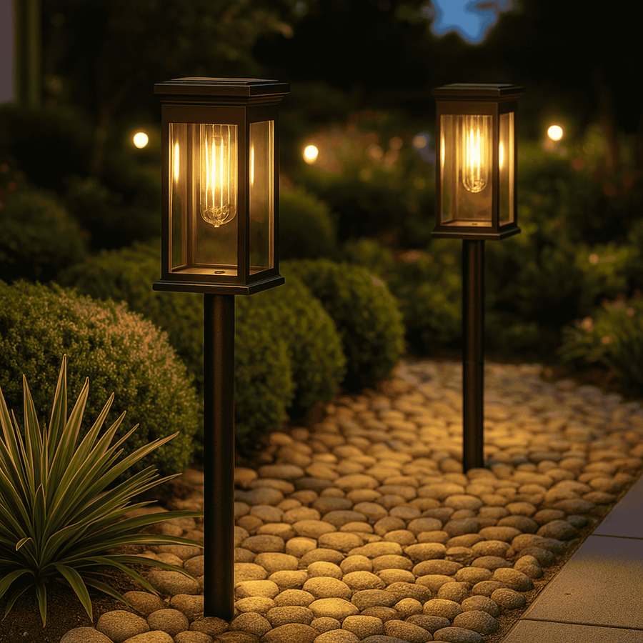 Solar Lights Outdoor LED - Rechargeable Garden Lighting