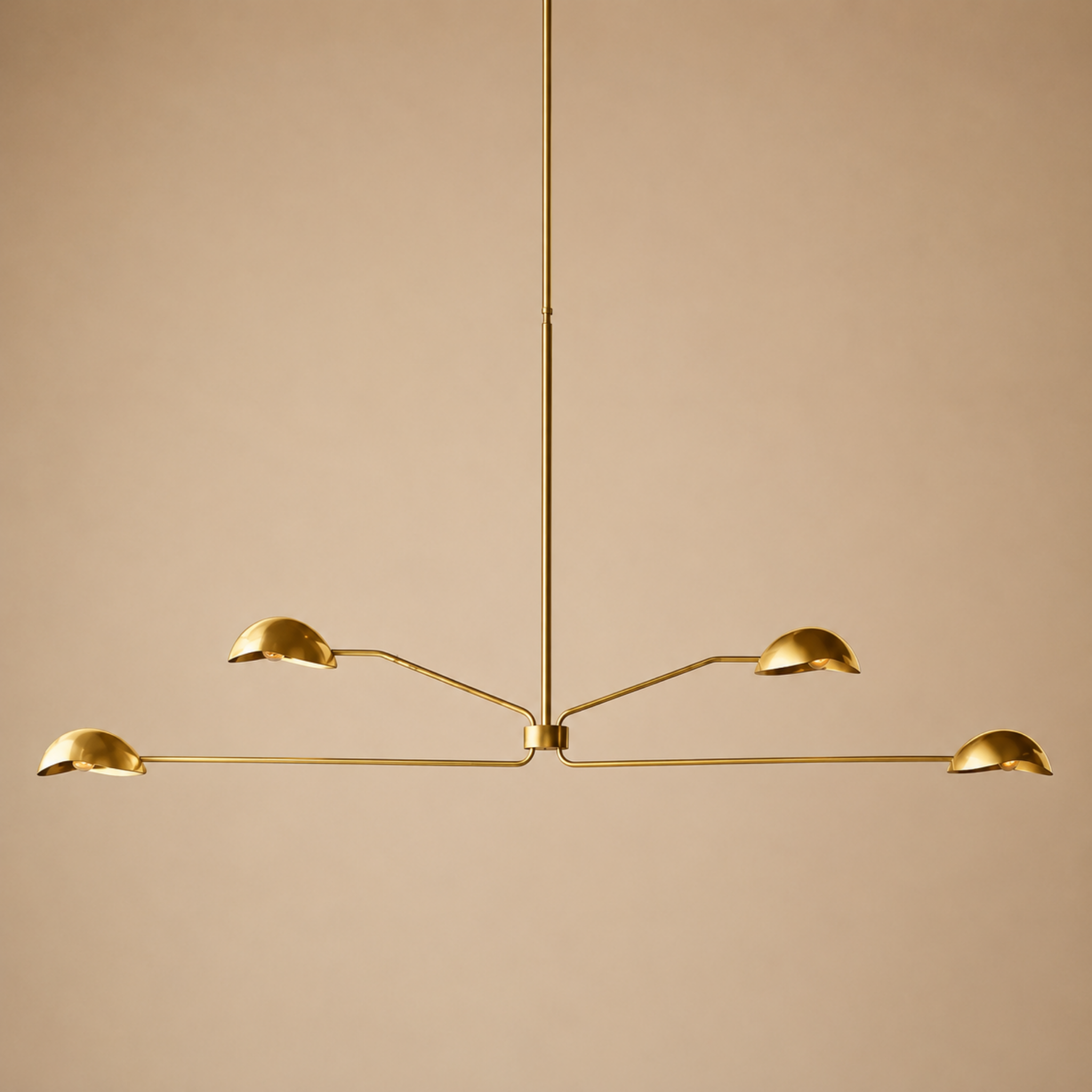 Lunoré Quartet Brass Chandelier