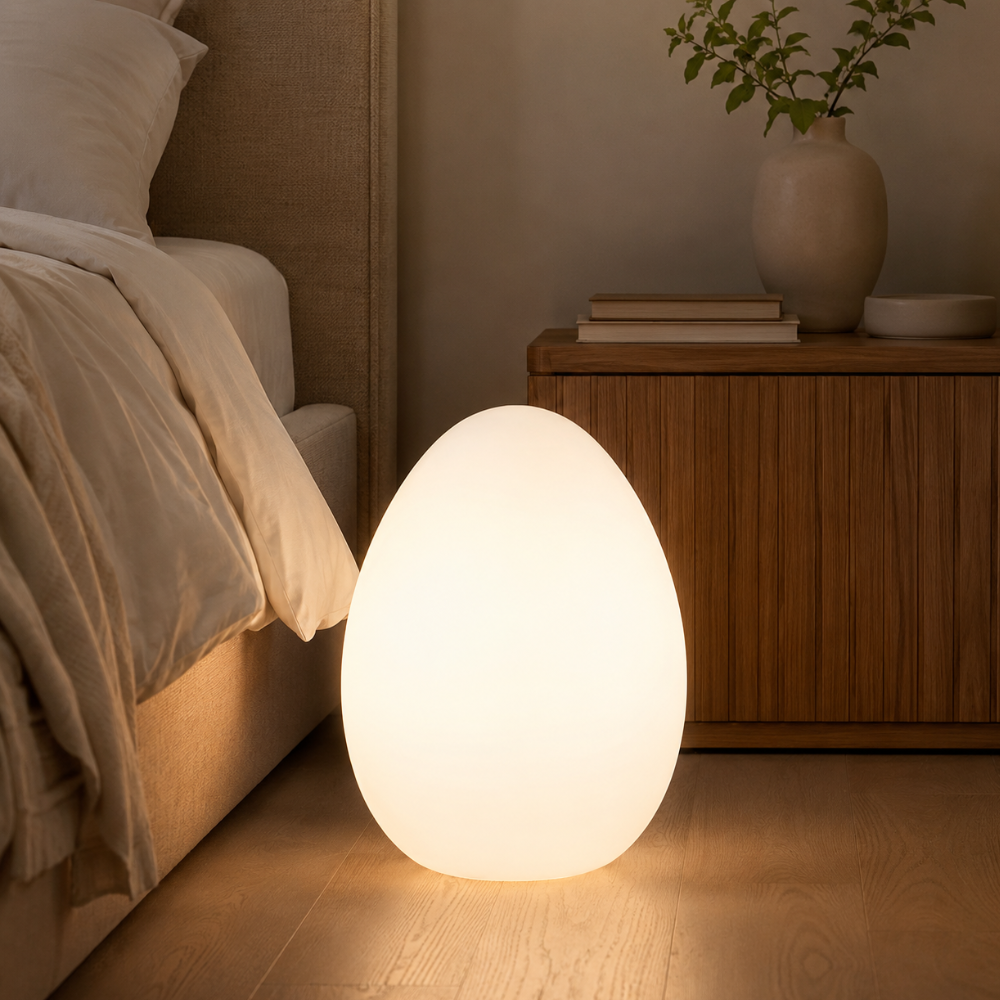 Modern Floor Lamp - Sculptural Egg Minimalist