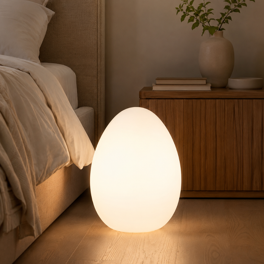 Modern Floor Lamp - Sculptural Egg Minimalist