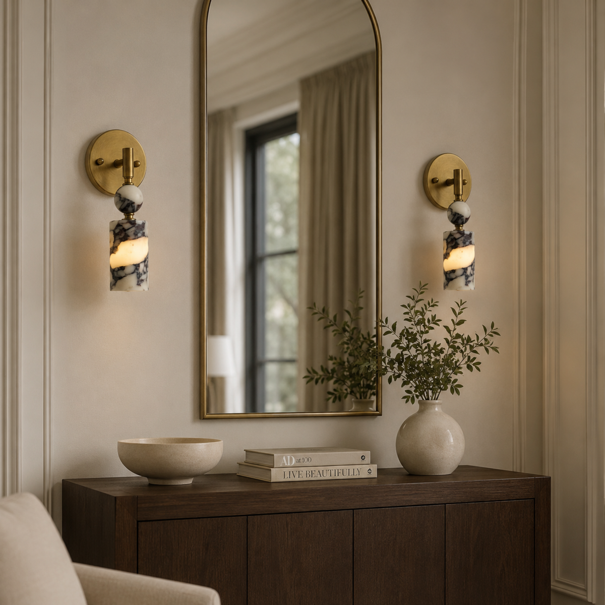 Marble Wall Light - Luxury Natural Stone Sconce