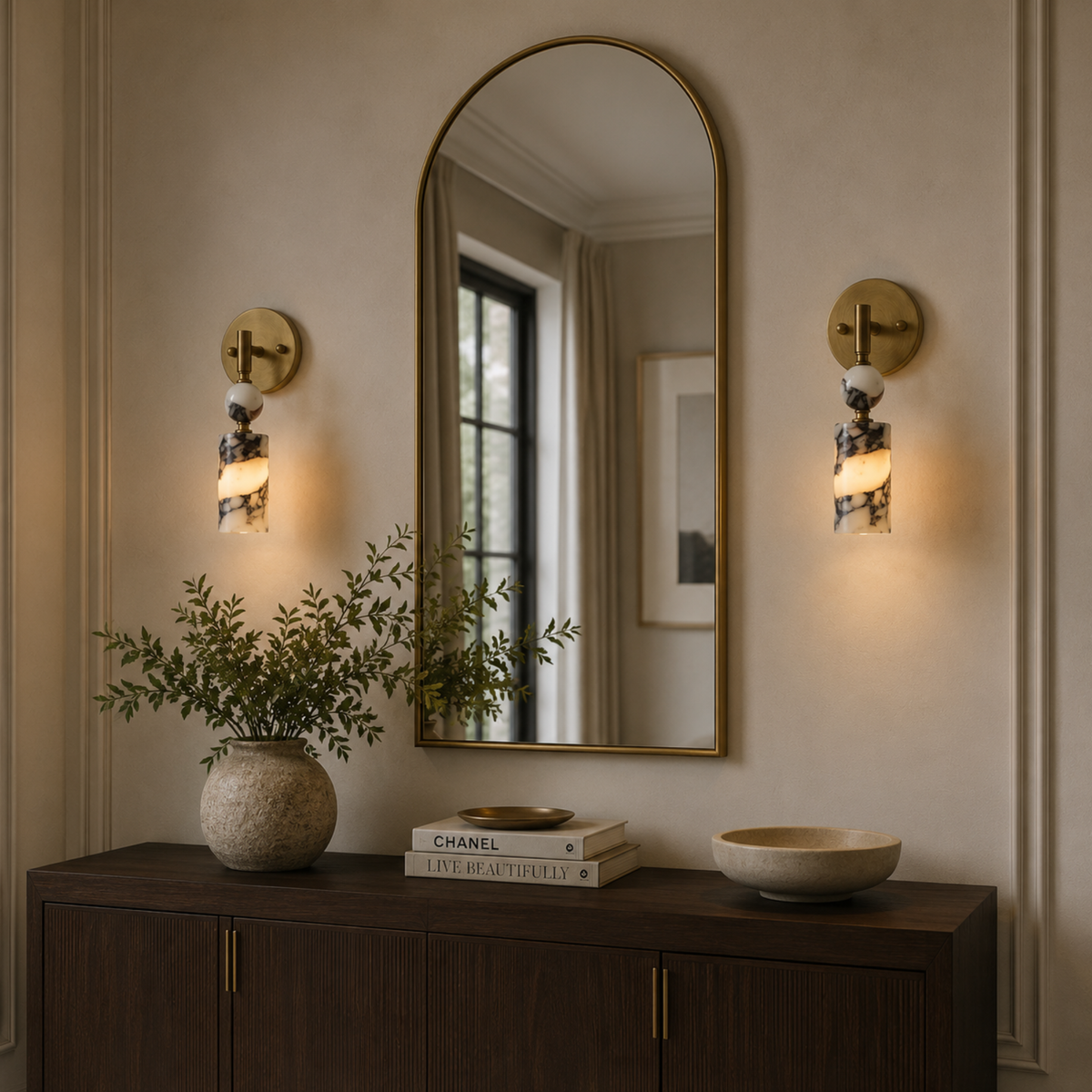 Marble Wall Light - Luxury Natural Stone Sconce