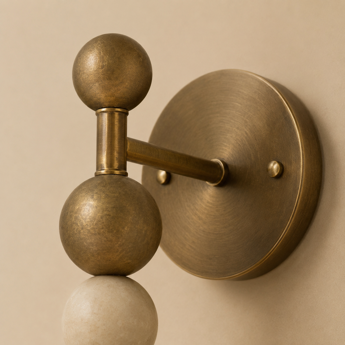 Marble Wall Light - Bead Design Natural Stone Sconce