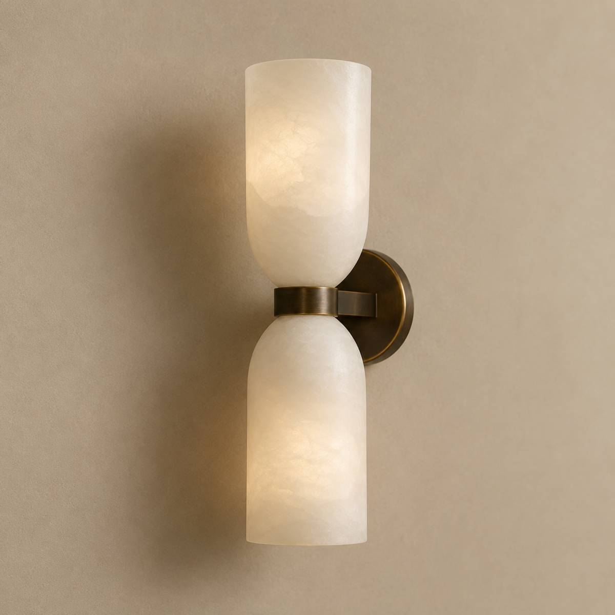 Marble Wall Light - Premium Natural Stone Brass Sconce