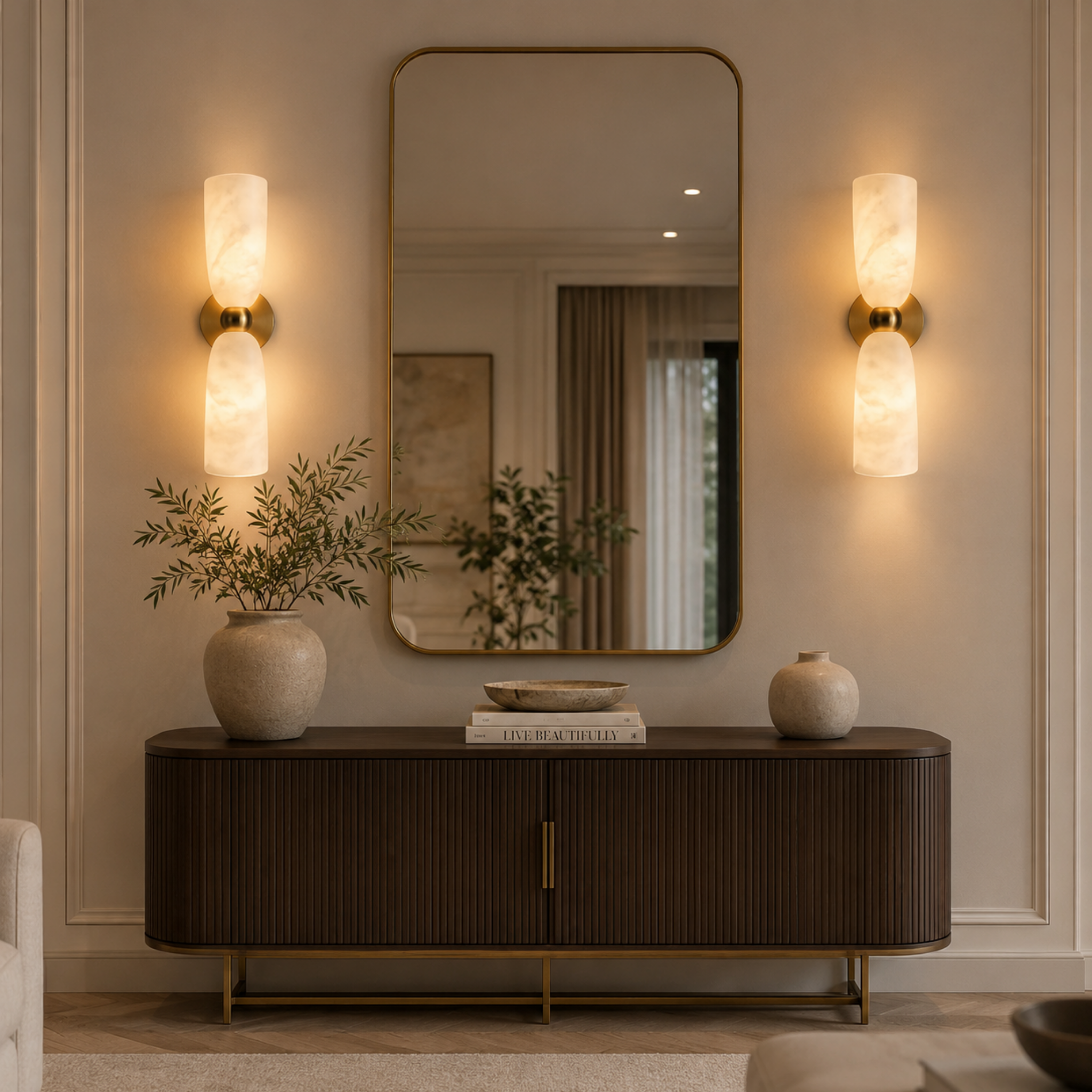 Marble Wall Light - Modern Natural Stone Sconce