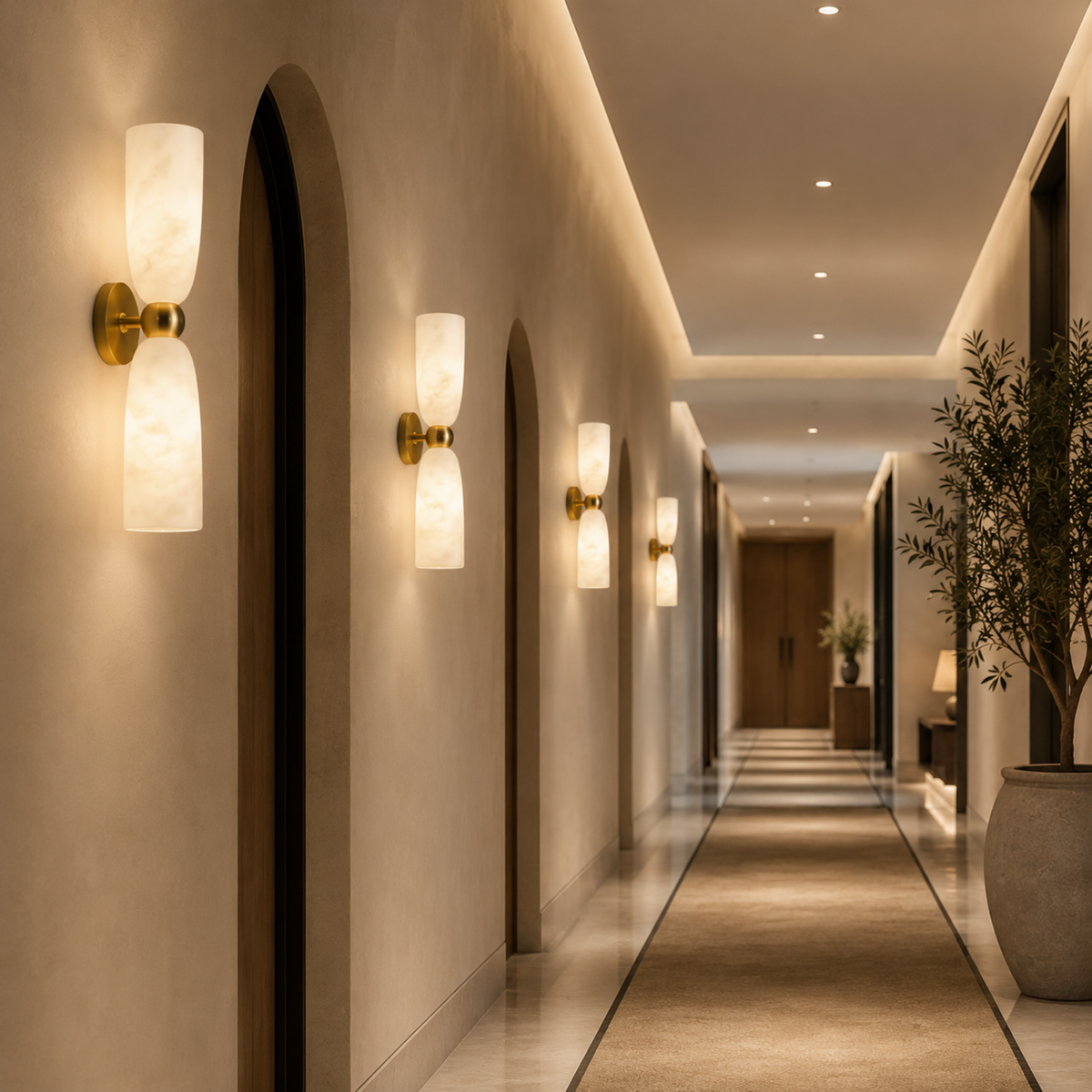 Marble Wall Light - Modern Natural Stone Sconce
