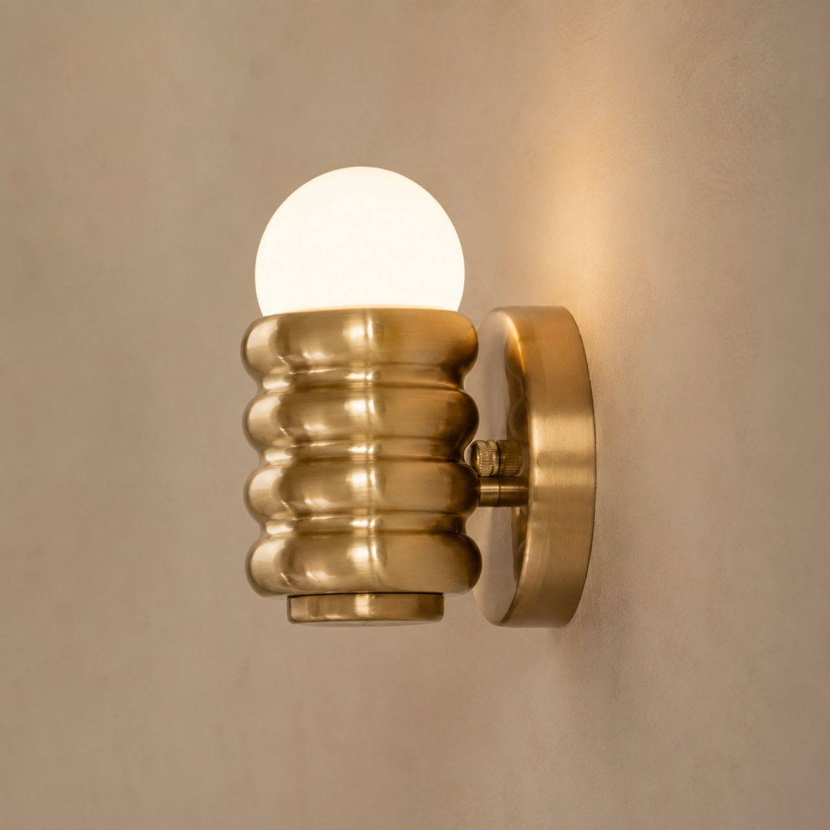 Brass Wall Light - Sculptural Modern Sconce