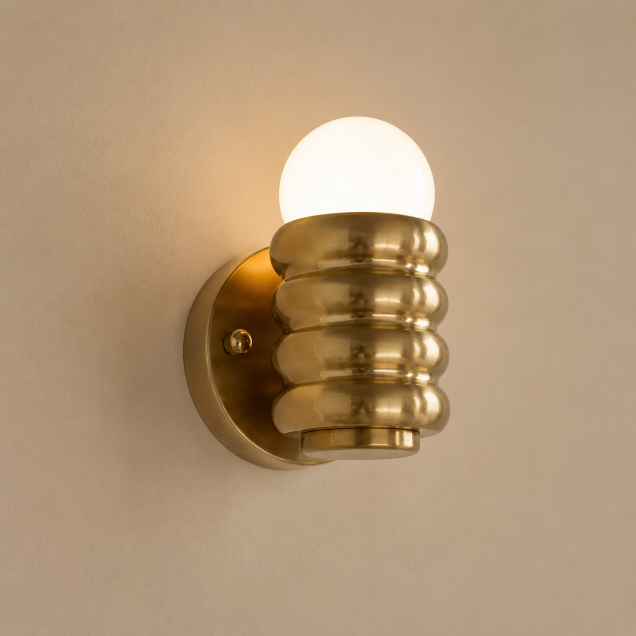 Brass Wall Light - Sculptural Modern Sconce