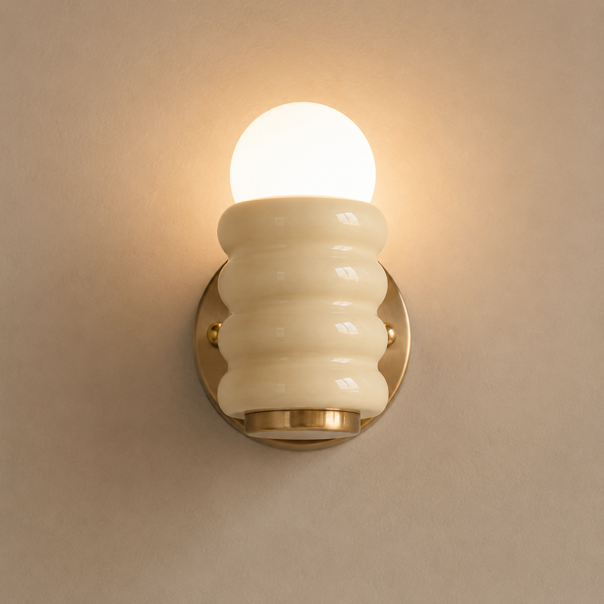 Brass Wall Light - Sculptural Modern Sconce