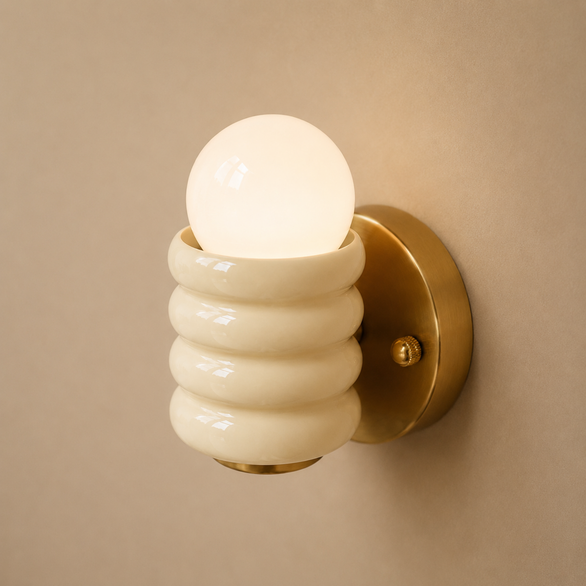 Brass Wall Light - Sculptural Modern Sconce